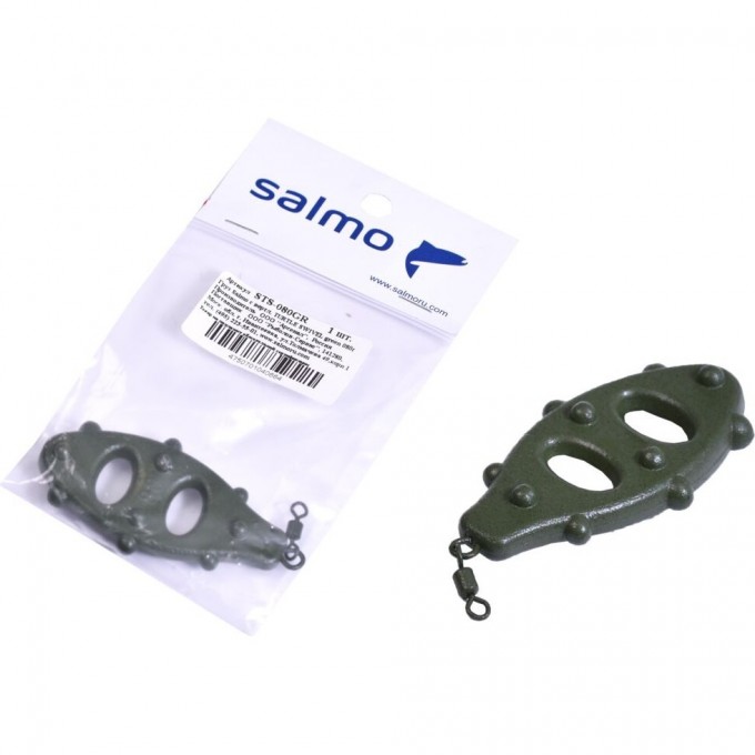 Груз SALMO с вертлюгой Turtle Swivel green 080г STS-080GR