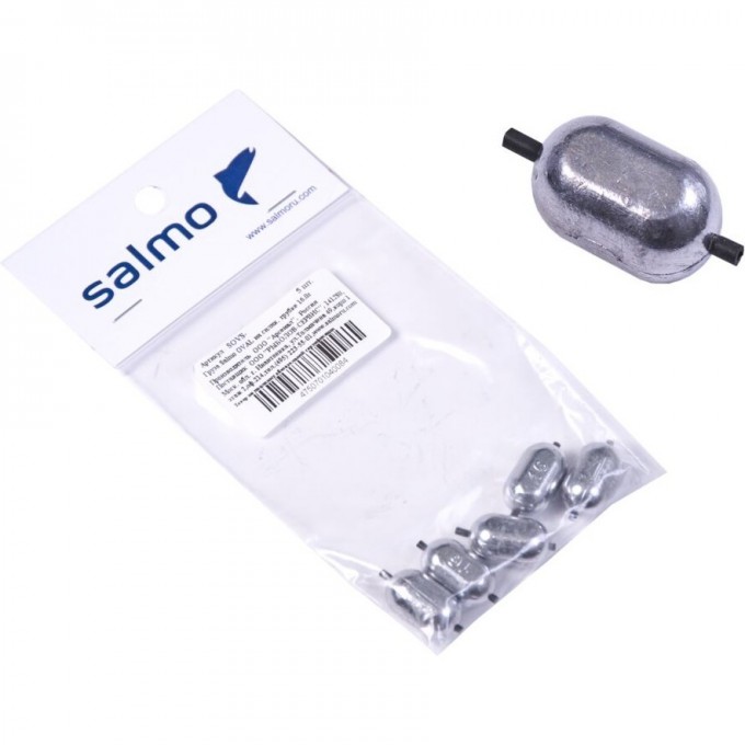 Груза SALMO Oval на силиконовой трубке 14.0г 5шт SOVS-0140