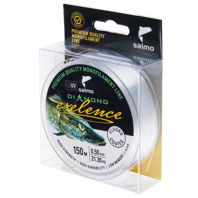 Леска монофильная SALMO DIAMOND EXELENCE FLUORO COATED Clear 150/050 4034-050