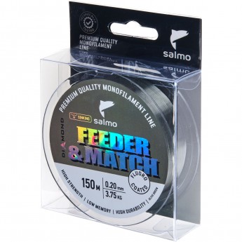 Леска монофильная SALMO DIAMOND FEEDER & MATCH FLUORO COATED Olive Green 150/020