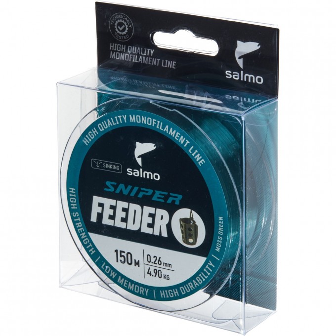 Леска монофильная SALMO SNIPER FEEDER MOSS GREEN 150/026 4020-026