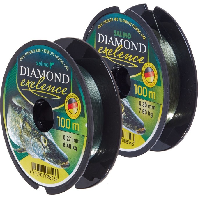 Набор лесок монофильных SALMO DIAMOND EXELENCE ЛИНЬ/КАРП/КРУПНАЯ РЫБА 2шт 4027TCBF-SET