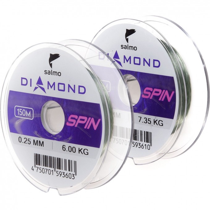 Набор лесок монофильных SALMO DIAMOND SPIN ЩУКА/СУДАК 2шт 4028PKZD-SET
