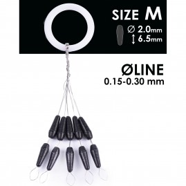 Стопоры резиновые SALMO RUBBER CONE STOPS р.002M 10шт.