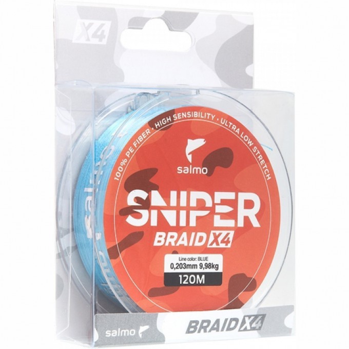 Леска плетёная SALMO Sniper Braid Blue 091/026 4927-026