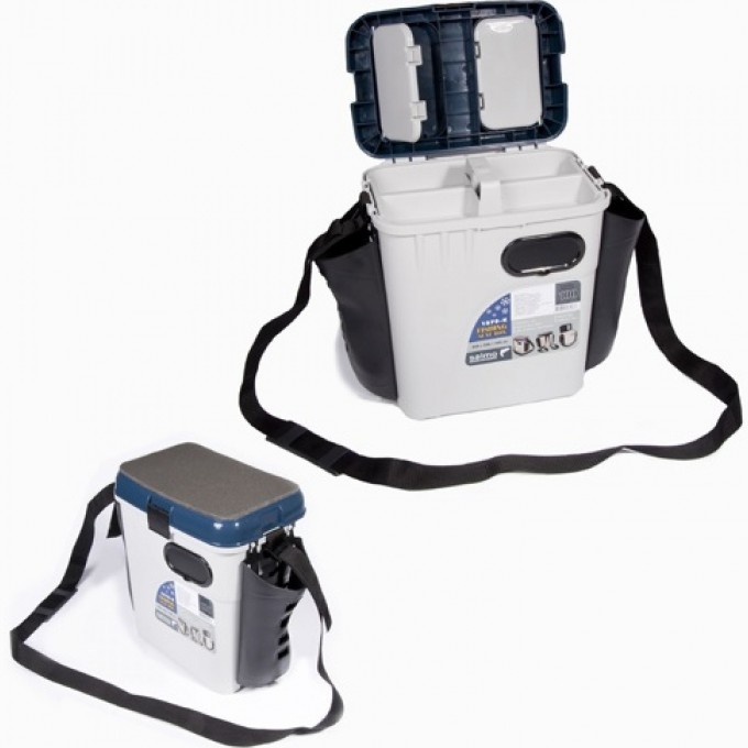 Ящик рыболовный зимний 2-х ярусный пластиковый с карманами SALMO 33.5х23.5х39см 1870-K